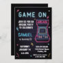 Retro Neon Arcade Game Birthday Party, Any Age Invitation