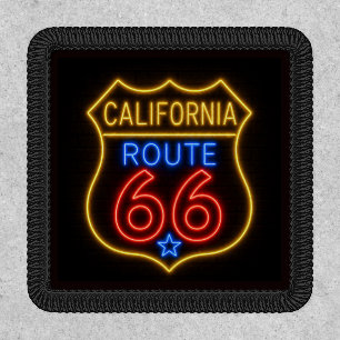 Retro Neon California Route 66 Iron On Patch State