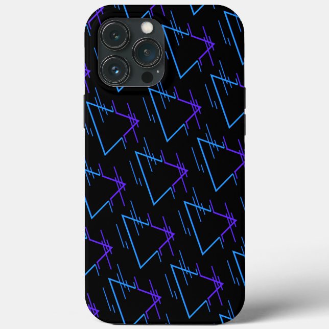 Retro Neon Geometric Pattern 2 Case-Mate iPhone Case (Back)