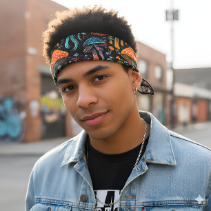Retro Neon Groove Bandana – Illuminate Your Style