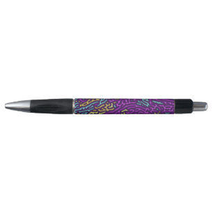 Retro Neon Maze Pattern – Arcade Aesthetic Pen