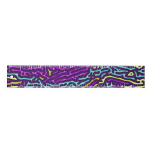 Retro Neon Maze Pattern – Arcade Aesthetic Ruler