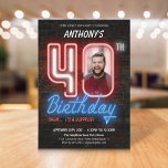 Retro Neon Surprise 40th Birthday Party Invitation<br><div class="desc">Retro Neon Surprise 40th Birthday Party Invitation. Get ready to turn back time with a dazzling Retro Neon Surprise 40th Birthday Party! This vibrant celebration invites you to step into a world of nostalgic flair, where bold colors and glowing lights create an electrifying atmosphere. Picture a night filled with laughter...</div>