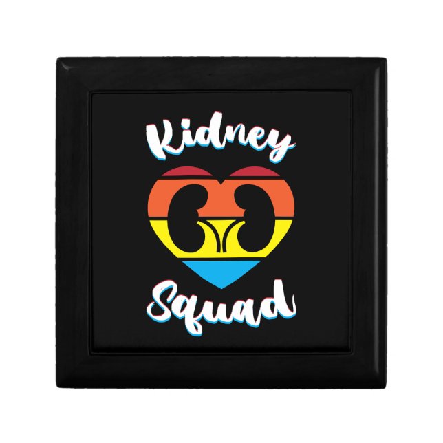 Retro Nephrology Team Dialysis Nurse Kidney Squad Gift Box (Front)