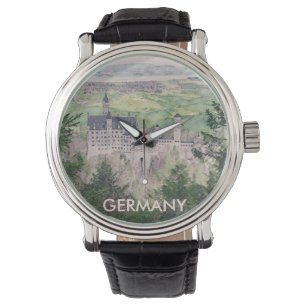 Retro Neuschwanstein Castle in Germany Watch