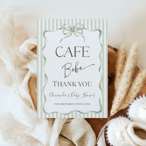 Retro Neutral Bow Cafe Bebe Coffee Baby Shower