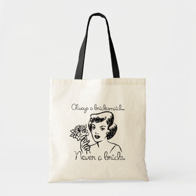 Retro Never a Bride Tote Bag (Front)