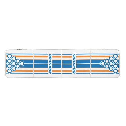 Retro New Amsterdam Board Stripes with Name Beer Pong Table