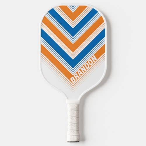 Retro New Amsterdam Chevron Fade Name Pickleball Paddle