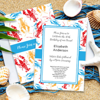 Retro New England Lobster Bake Party Invitation by AntiqueImages at Zazzle