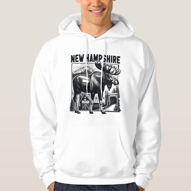 Retro New Hampshire Hoodie (Front)