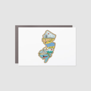 Retro New Jersey Cape May Atlantic City Souvenir Car Magnet