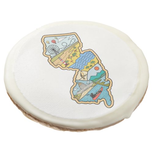 Retro New Jersey Cape May Atlantic City Souvenir Sugar Cookie