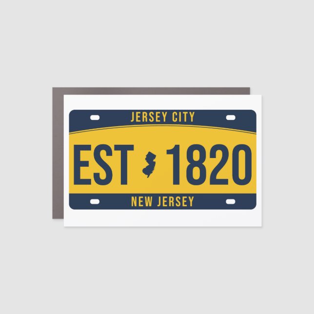  Retro New Jersey State License Plate Souvenir Car Magnet (Front)