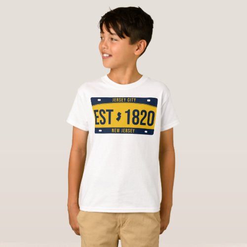 Retro New Jersey State License Plate Souvenir T_Shirt