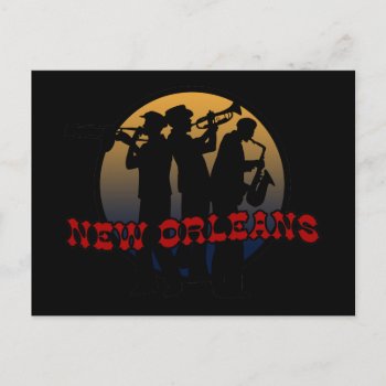 Retro New Orleans Jazz Postcard by opheliasart at Zazzle