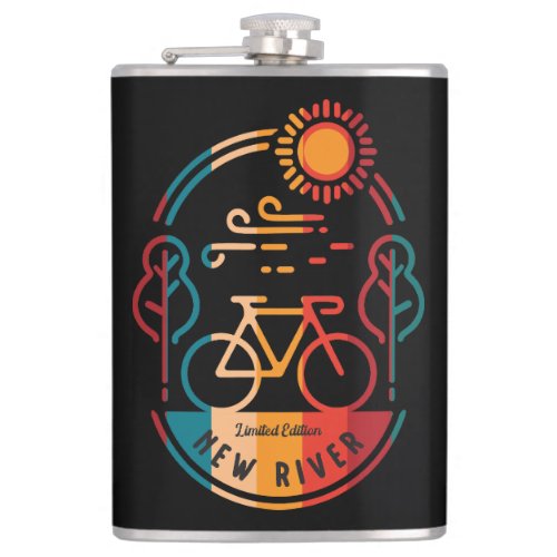 Retro New River Bike Trail Flask