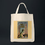Retro New York City Grocery Bag<br><div class="desc">A fantastic retro postcard greeting for New York City. We've repurposed this great image on a grocery tote bag.</div>