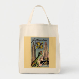 Retro New York City Grocery Bag