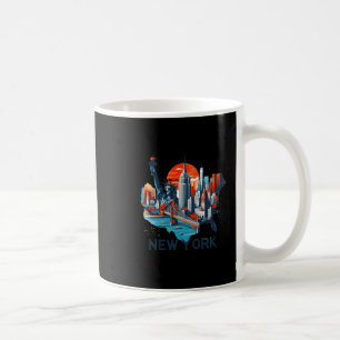Retro New York Skyline Silhouette  Coffee Mug