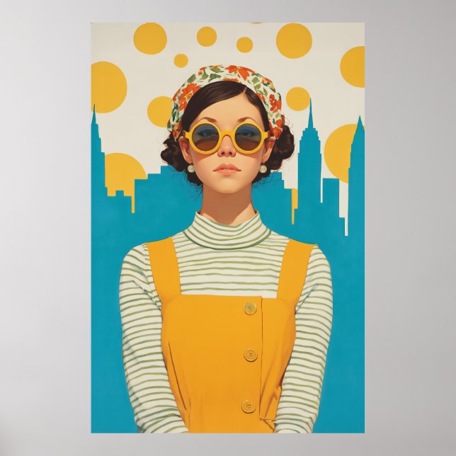 Retro New York Sunshine Poster (Front)