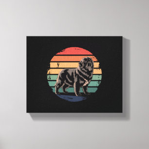 Retro Newfoundland Vintage Dog Lover Gifts for Men Canvas Print