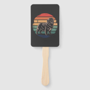 Retro Newfoundland Vintage Dog Lover Gifts for Men Hand Fan