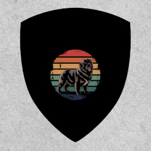 Retro Newfoundland Vintage Dog Lover Gifts for Men Patch