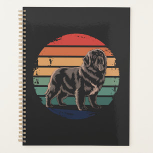Retro Newfoundland Vintage Dog Lover Gifts for Men Planner