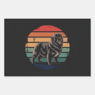 Retro Newfoundland Vintage Dog Lover Gifts for Men Sign