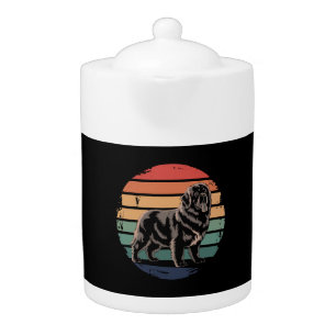 Retro Newfoundland Vintage Dog Lover Gifts for Men Teapot