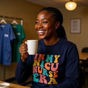 Retro NICU Nurse Era – Neonatal Nurse Groovy Sweatshirt