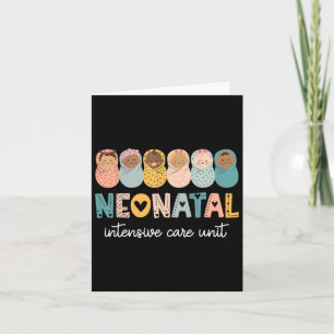 Retro Nicu Nurse Shirt Neonatal Intensive Care Uni Card