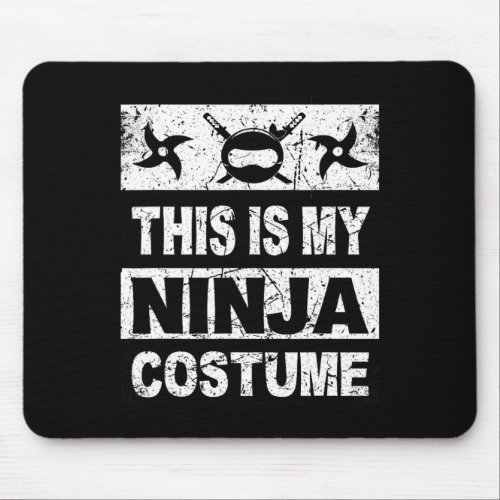 Retro Ninja Costume  Halloween For Boy Kids Men  Mouse Pad