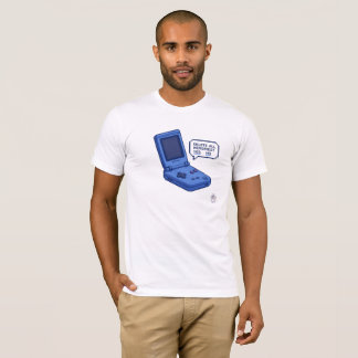 Retro Nintendo Game Boy Advance SP Blue Pixel Art  T-Shirt