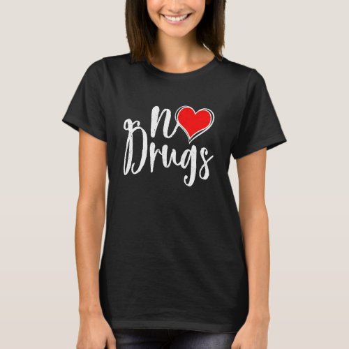 Retro No Drugs Awareness Month Hiv Aids Awareness  T_Shirt