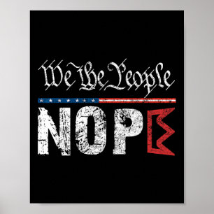 Retro No Kings Nope Protest Sign 4th Of July Shirt