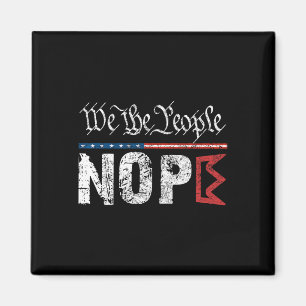 Retro No Kings Nope Protest Sign 4th Of July Shirt Magnet