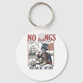Retro No Kings Since 1776 Rejecting Kings Classic Keychain