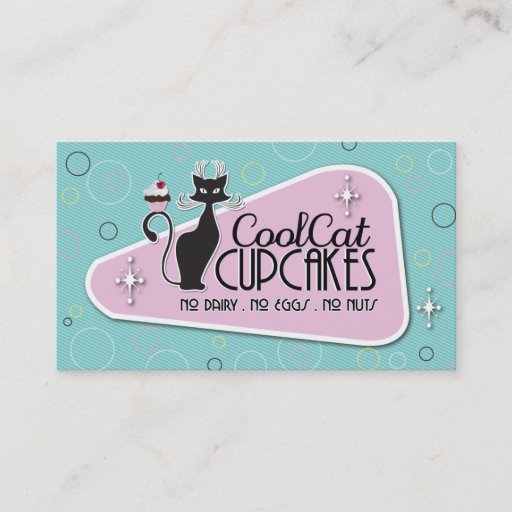 Customizable Retro - No LInes on Cupcake Business Card Templates