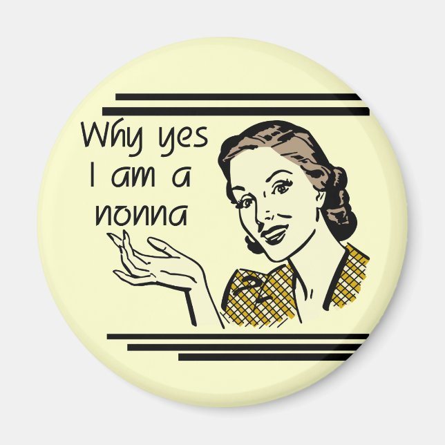 Retro Nonna Tshirts and Gifts Magnet (Front)