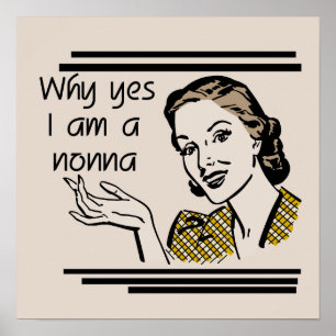 Retro Nonna Tshirts and Gifts Poster