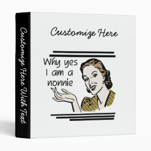 Retro Nonnie T-shirts and GIfts Binder