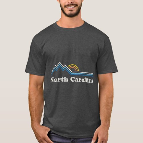 Retro North Carolina NC  Vintage Mountains T_Shirt