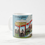 Retro North Dakota Postcard Coffee Mug<br><div class="desc">Bright colorful vintage postcard  greeting for North Dakota repurposed on a mug.</div>