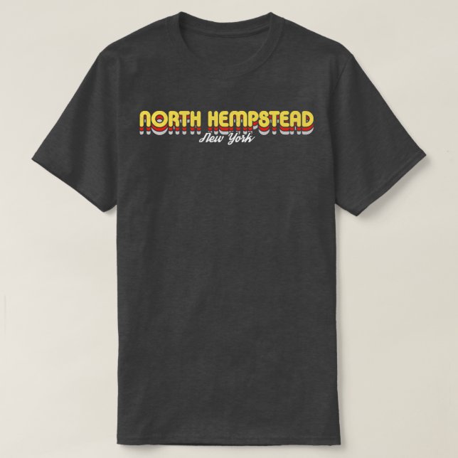 Retro North Hempstead New York T-Shirt (Design Front)