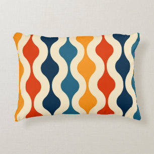Retro nostalgic, colorful, seamless background. accent pillow