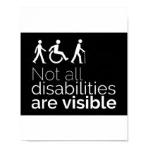Retro Not All Disabilities Are Visible Poster
