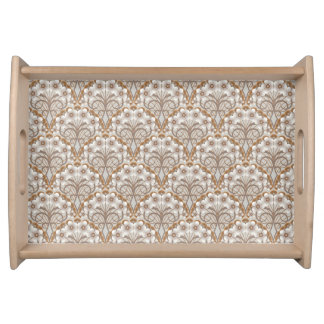 Retro Nouveau - Natures Curves and Timeless Blooms Serving Tray