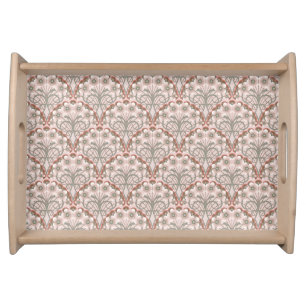 Retro Nouveau - Natures Curves and Timeless Blooms Serving Tray